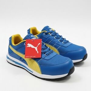 Puma Vibrant Blue and Yellow Athletic Shoes